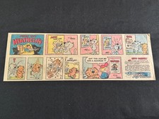 #Q06 HEATHCLIFF by George Gately Lot of 8 Sunday Quarter Page Strips 1980
