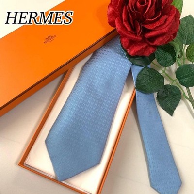 Excellent Condition Hermes H Pattern Glossy Silk