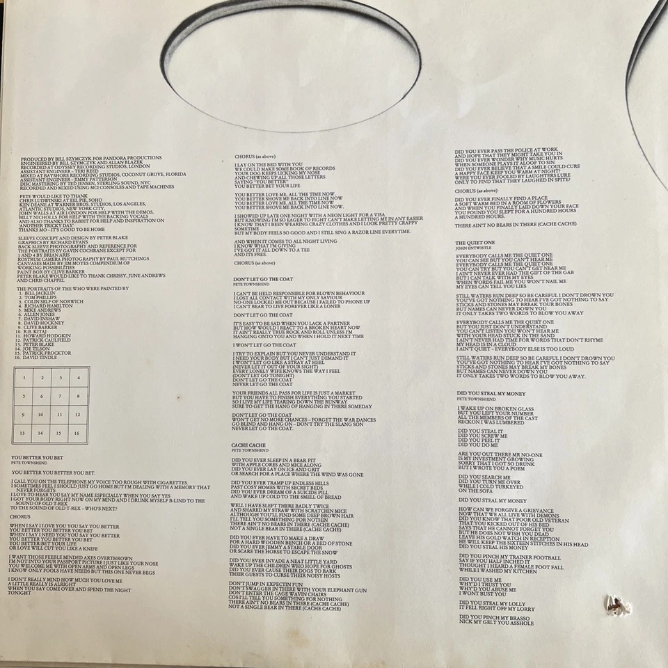 The Who. Face Dances LP Warner . HS3516 1981 with Poster. VG+/VG+ vg Foto 4 de 4