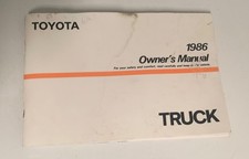 1986 Toyota Truck Owners Manual User Guide Reference Operator Book 1986 Toyota Truck Owners Manual User Guide Reference Operator Book