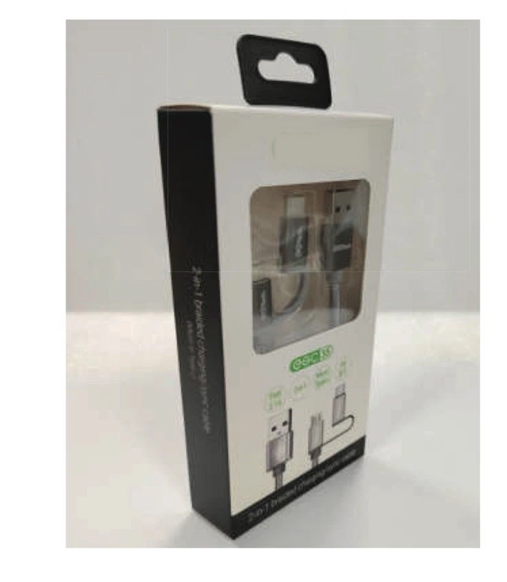 Кабель зарядного устройства Micro USB и тип C 3 фута 2 в 1 - Изображение 2 из 3