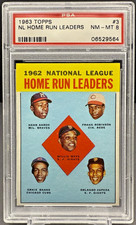 1963 Topps NL Home Run Leaders Banks Aaron Mays Robinson Cepeda PSA 8     cc23