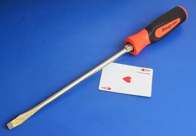 Snap-on 3/8'' Flat Tip Orange Instinct Soft Grip 15''+ Screwdriver SGD10BO NEW USA