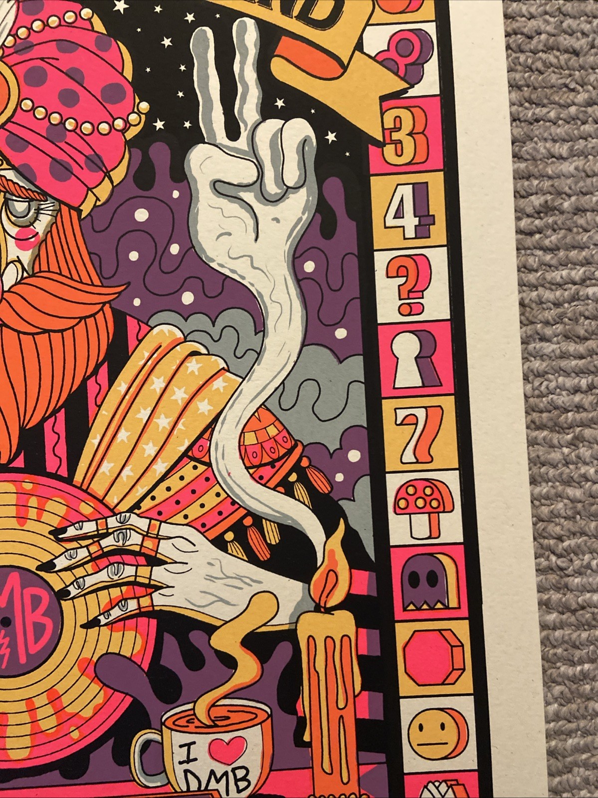 DAVE MATTHEWS BAND POSTER 6/21-22/2024 Alpine Valley WI. Ltd Ed #926/1275 UV Ink