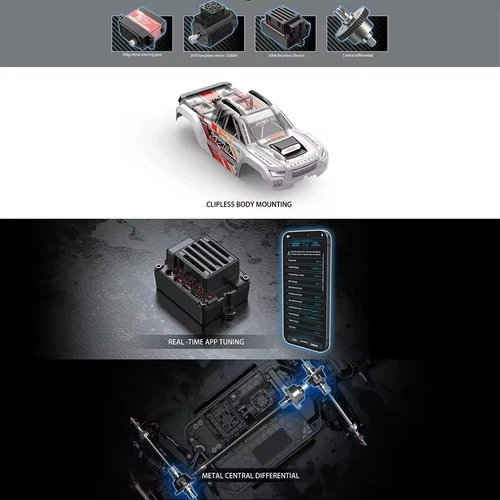 MJX 10208 V2 1/10 HYPER GO 4WD Brushless RC Monster Truck 3S/4S ESC (Black) -AU