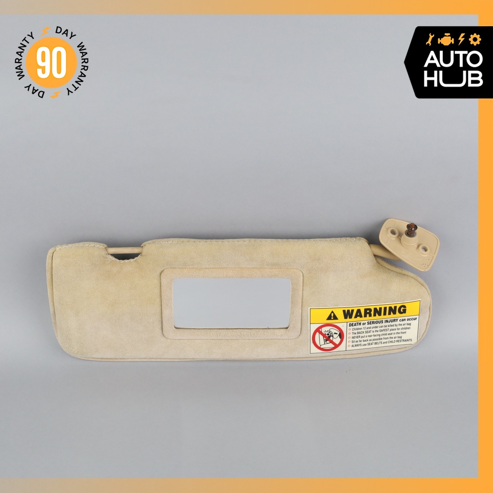 00-04 Aston Martin DB7 Vantage Right Side Sunvisor Sun Visor Suede OEM 38k