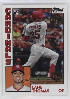 2019 Update 1984 Topps Baseball 150th Anniversary /150 Lane Thomas Rookie RC 4l1