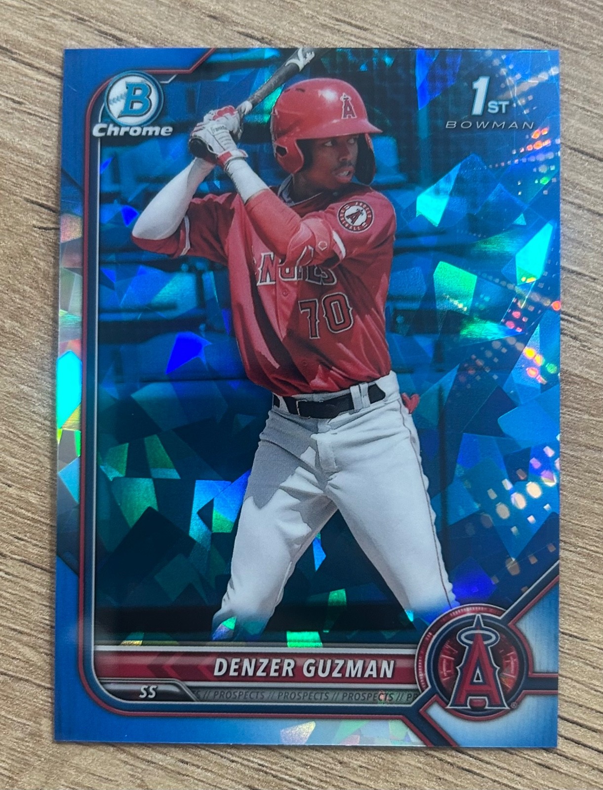 2022 Bowman Sapphire Edition Denzer Guzman Los Angeles Angels #BCP-138