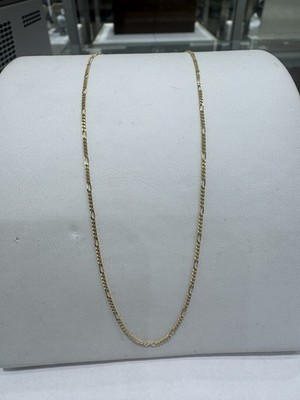 585 GOLD Halskette Figarokette 2,1gramm.50cm neue Kette+Etikett.Gelbgold 14KT