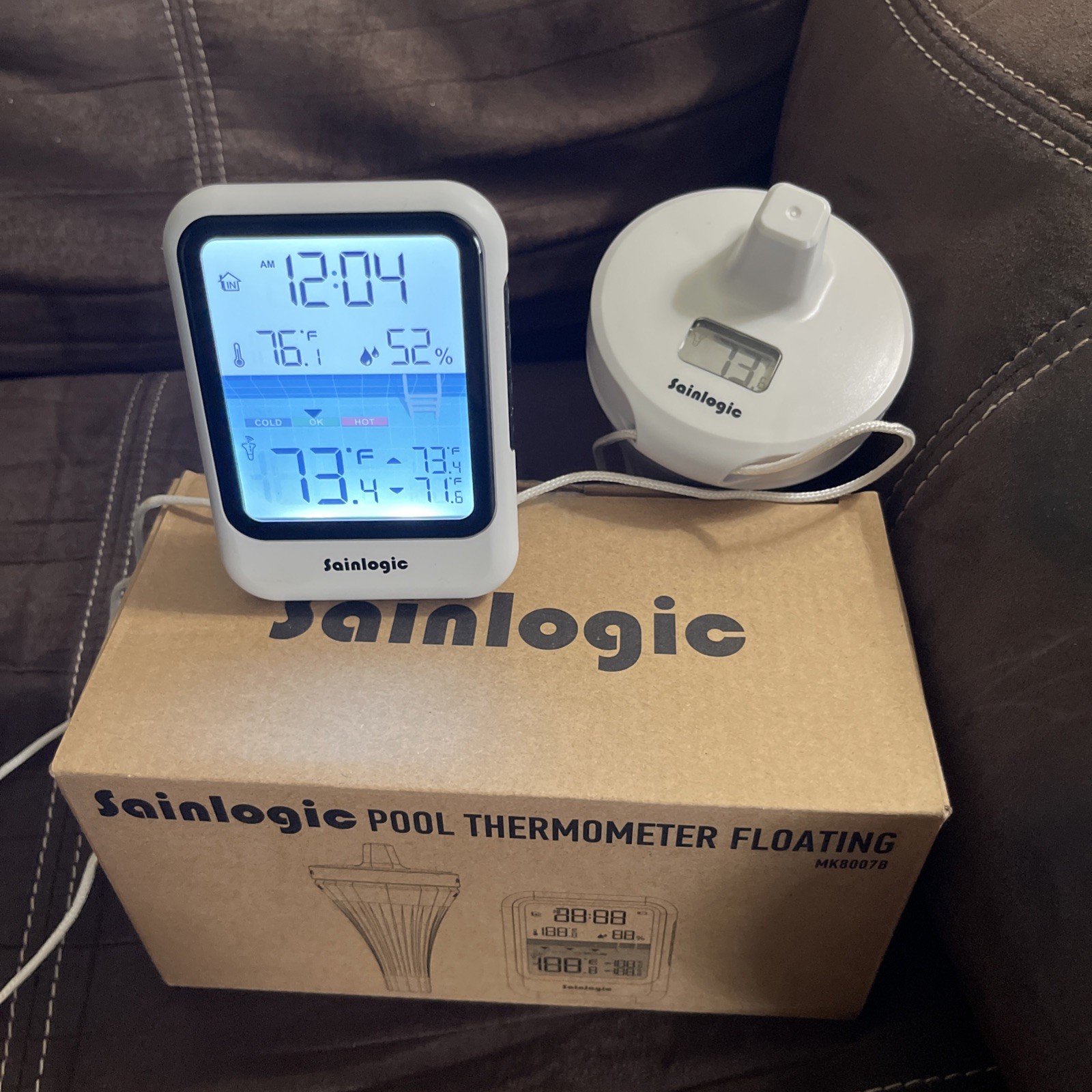 Sainlogic Wireless Pool Thermometer Floating Easy Read, High Precision Outdoo