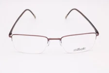 Silhouette 5467 6076 Brown Rectangle 5467 Eyeglasses Frames 53-19-145