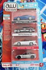 Auto World Target Exclusive 4 Pack Mobil Mustang SVO Camaro Firebird Corvette
