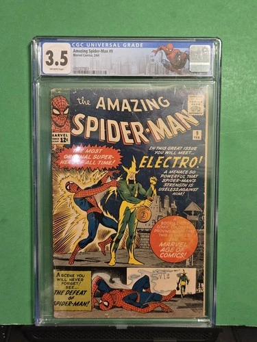 Amazing Spider-Man 9 🕷 Marvel 1964 CGC 3.5 1st Appearance Electro ⚡️