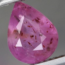0.36ct t.w 5x4mm Pear Natural Heated Purplish Pink Sapphire Gemstone, Madagascar