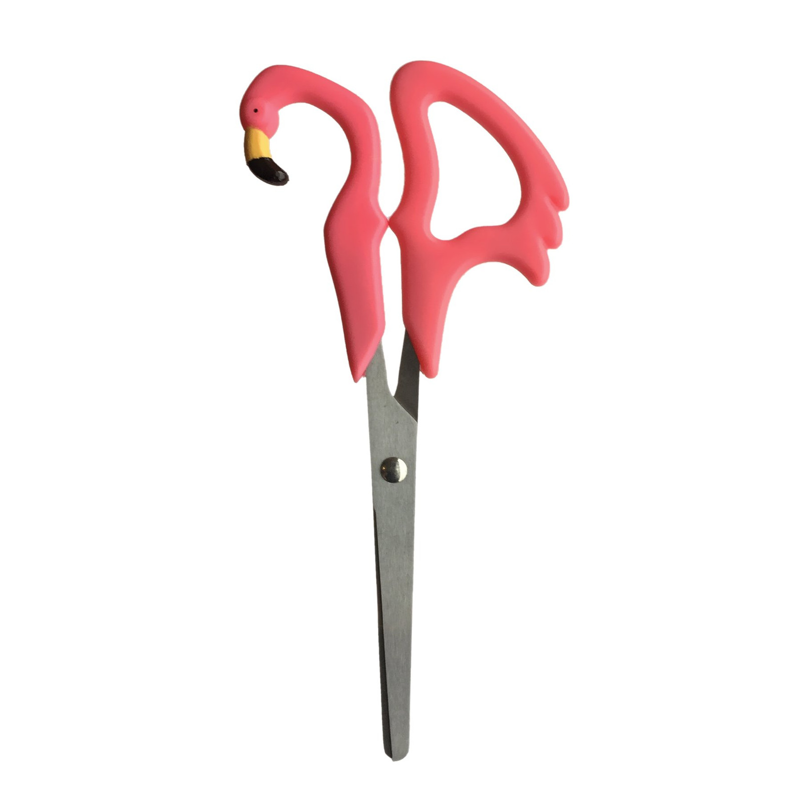 Colorful Flamingo Scissors - 4-Inch Pink Plastic Handled Craft Scissors for Kids 10 cm-image