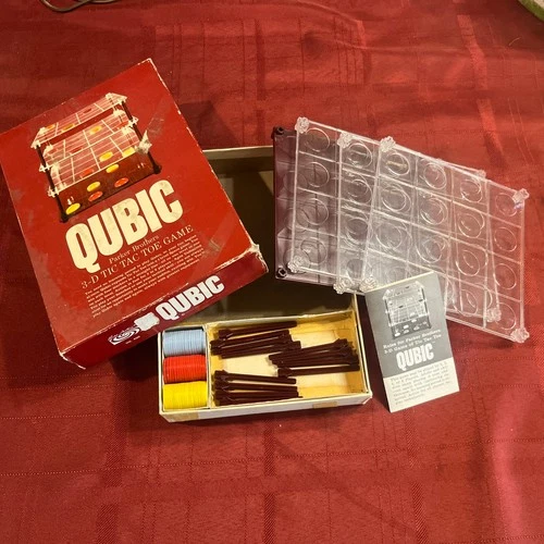 Vintage 1965 Parker Brothers QUBIC 3-D Tic-Tac-Toe Game No.400 Complete