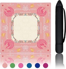 Mahjong Mat for Table, 31.5" x 31.5" Neoprene Mah Jong Mats with Carrying Bag...