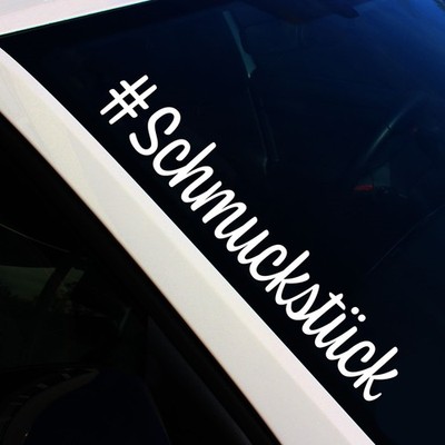 Frontscheibenaufkleber Schmuckstück Weiß Glanz Sticker Tuning Auto Decal FS112