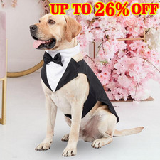 Dog Tuxedo Dog Suit and Bandana Set Party Shirt Pet Dog Tuxedo with Bow Tie