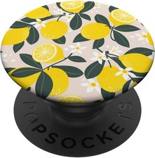 Blush - Amalfi Lemon Blossom Summer Citrus Fruit Pattern Adhesive Pop Grip