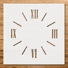 Clock Theme Wall Art Stencil for Timeless Home Decor - StencilAir
