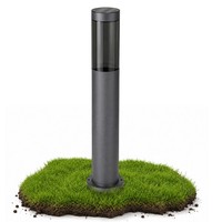 BOSEA-A Pollerleuchte FüR E27 Wegeleuchte Anthrazit Smoky 50Cm IP44 Wegeleuchte