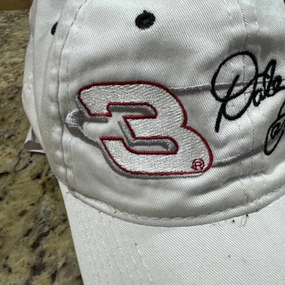 Dale Earnhardt Blanco SnapBack Chase Auténtico Sombrero De Colección #3 Usado Cpix Foto 2 de 4