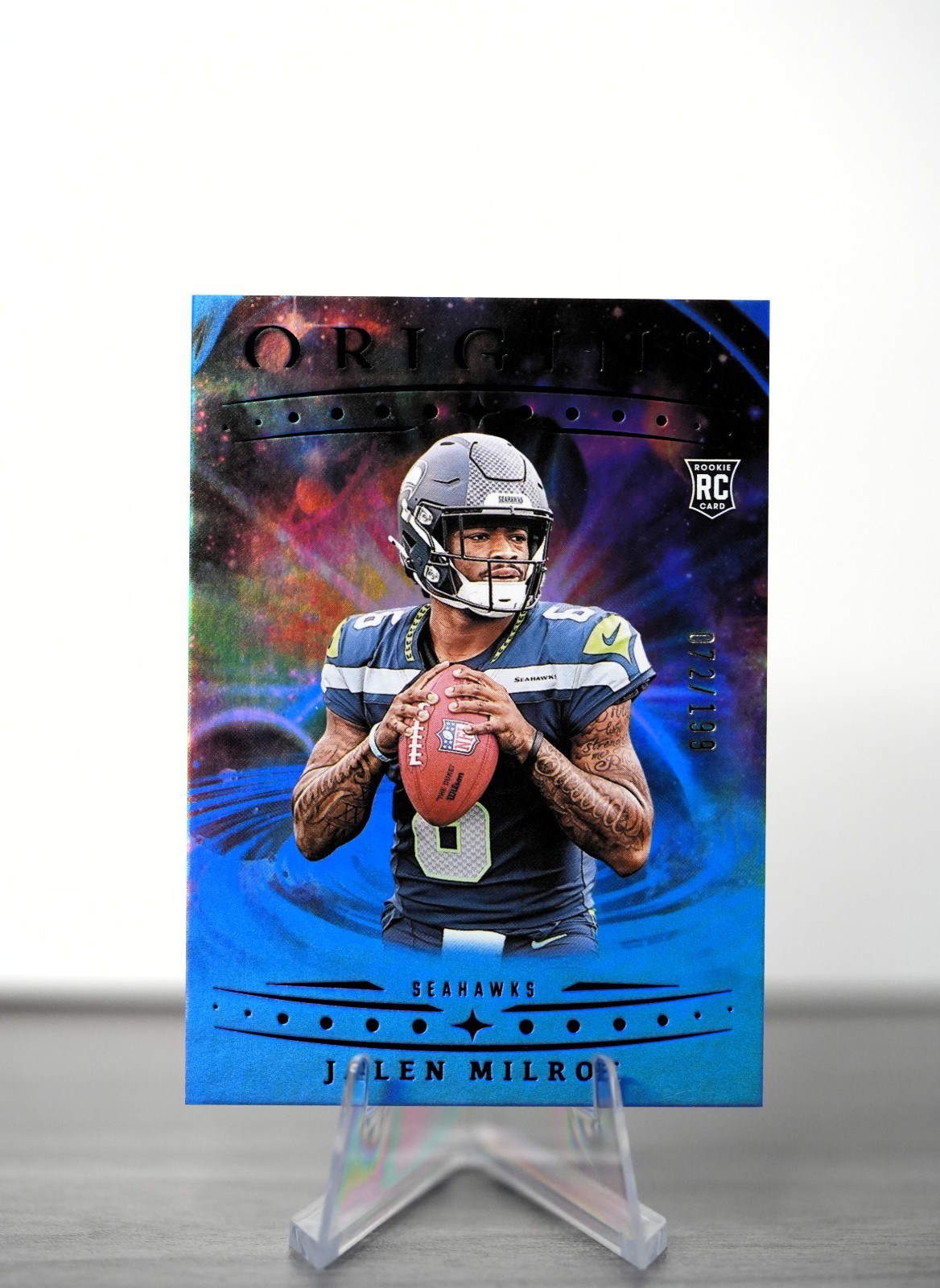 2025 Panini Origins Hobby - Jalen Milroe #103 Blue /99 (RC) - Seahawks