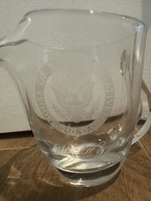 Engraved Albert H Quie Signature Fostoria House of Representatives 5&rdquo; Pitcher