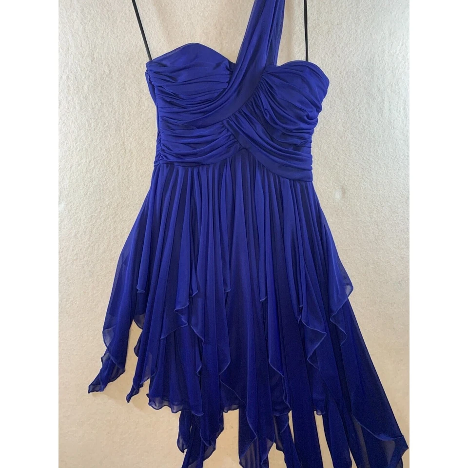 Vestido Formal Vintage Para Mujer Y2K Talla 5 Púrpura Un Hombro Dobladillo Medusa Hada Baile de graduación Foto 3 de 4