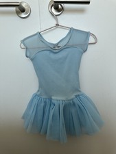 Capezio Toddler Leotard Tutu Dress Blue Age 2-3 Short Sleeve Cotton