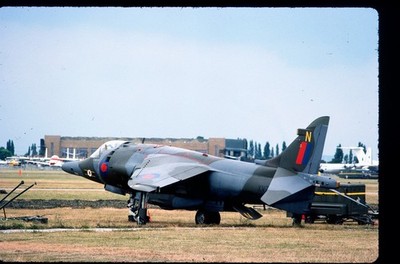 BF011 ORIGINAL K64 AIRCRAFT SLIDE: RAF Bae Harrier Gr.3 XV792/N 3Sqn