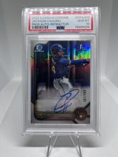 2022 Bowman Chrome Prospect Jackson Chourio Auto RC 1st Refractor /499 PSA 10