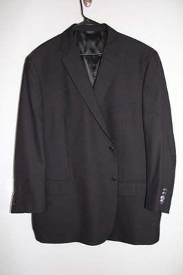BLACK JOSEPH & FEISS GOLD 100% WOOL SPORT COAT sz 52R suit jacket 52 REGULAR