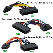 24Pin to 10/14/12 Pin ATX PSU Motherboard Power Supply Cable Adapter Acer Lenovo