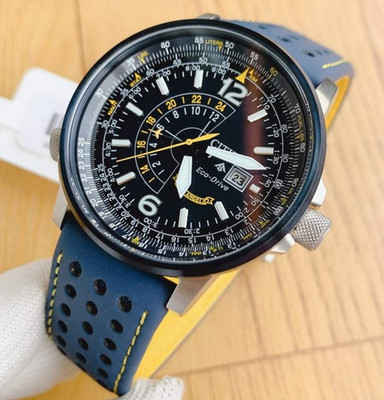Citizen Promaster Nighthawk Blue Angels Leather Men's Watch BJ7007