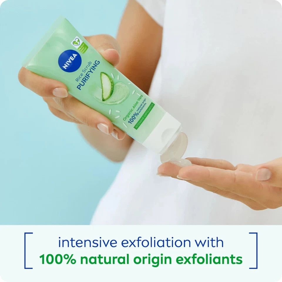 NIVEA Face Purify Rice Scrub Organic Rice Bio Aloe Vera 75 ml / Skin Care - Image 2 of 4