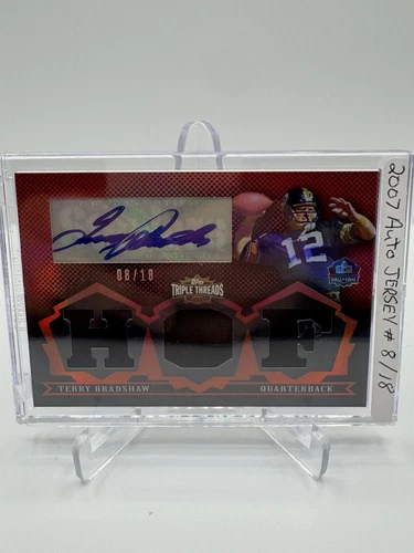 2007 Terry Bradshaw Triple Threads Football Auto 8 Of 18