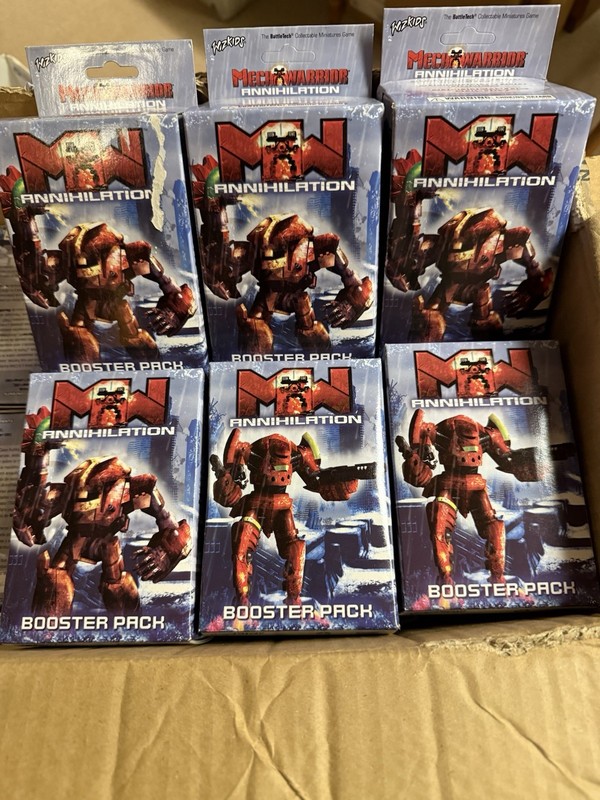 MechWarrior Annihilation Booster Packs , 2005, Lot Of 6 New ! NOS WizKids