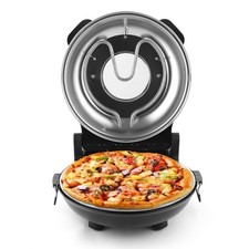 Klaif Electric Stone Pizza Oven – 31cm Stone Plate, 1200W, 420°C, 5 Heat Levels