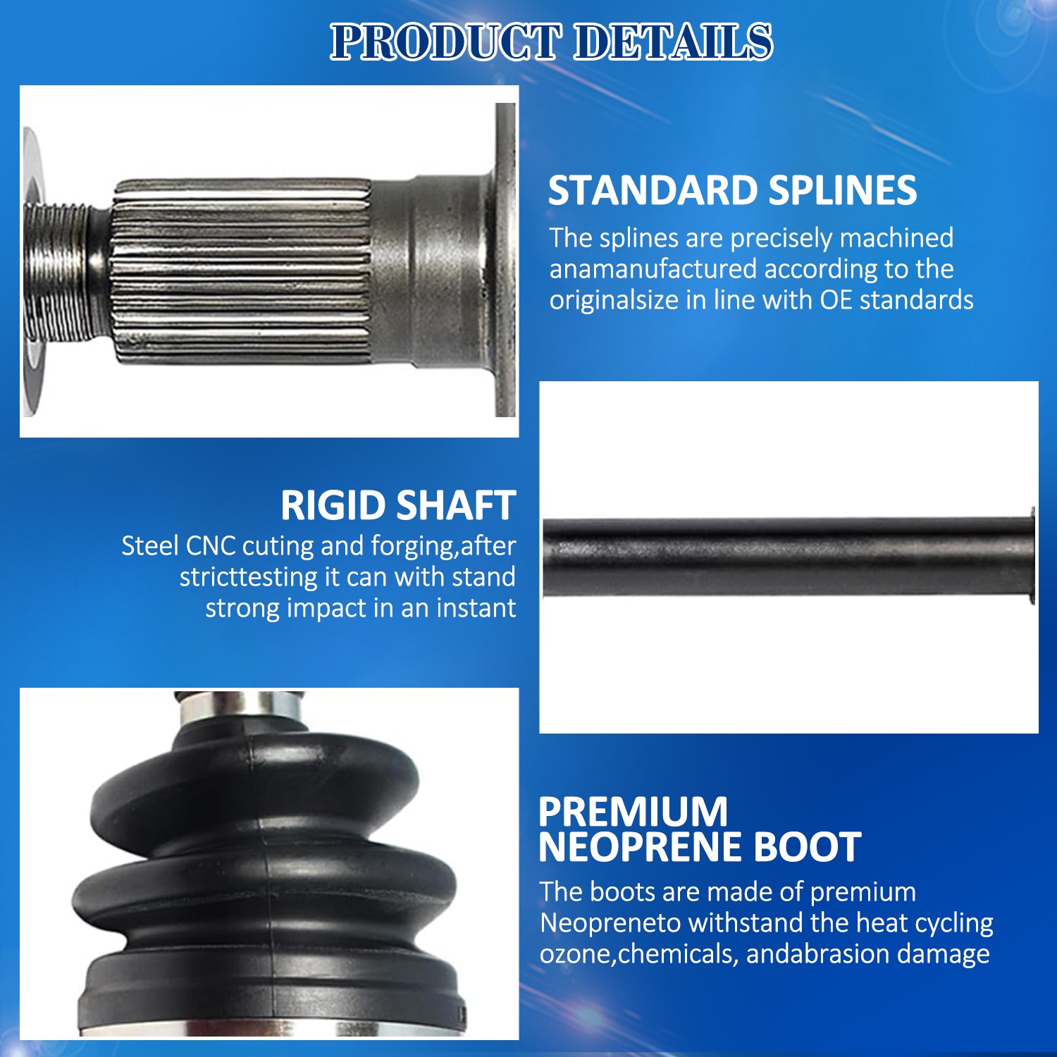 OE Rear CV Axle Shaft Assembly For 1991-2005 Acura NSX 3.0L V6 Auto Trans