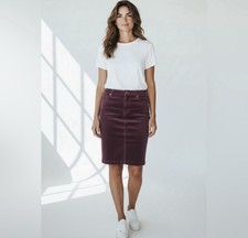 J. Crew Corduroy Pencil Skirt Plum Size 2