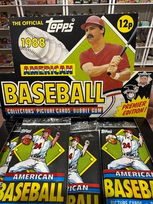1988 Topps American UK Minis Baseball Picture Cards (5) Sealed Packs Ships Fast!