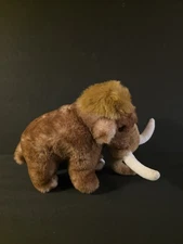 DolliBu 9" Brown Woolly Mammoth Plush Soft Realistic Stuffed Animal Toy