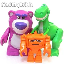 L03 - Lego Toy Story Dinosaur Rex Lotso Bear Chunk Minifigures - 7597 7598 NEW 