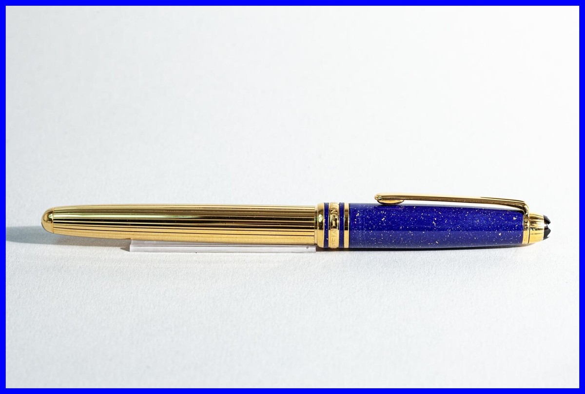MONTBLANC 163 Meisterstück ROLLERBALL PEN Lapis Lazuli RAMSES Gold