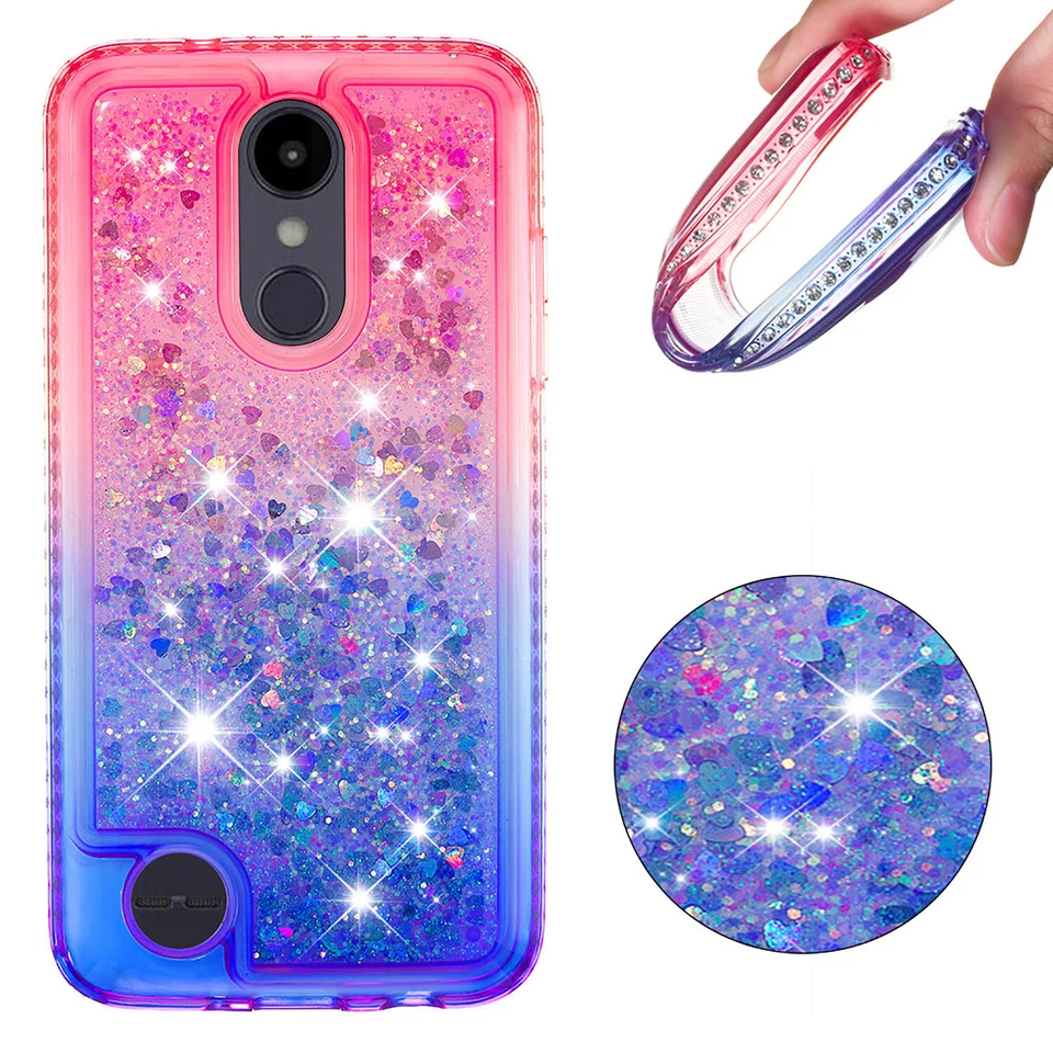 Capa telefone areia movediça glitter dinâmica líquido para LG AR 12/Risio 3/2 Plus - Imagem 4 de 4