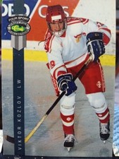 1992 classic 4 sport Viktor Kozlov Rookie #225 Hockey MINT
