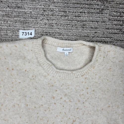 Madewell Size S Girls Shirt Long Sleeve Sweater Crew Neck Beige - Picture 10 of 10