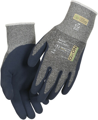 Arbeitshandschuhe, Latex-beschichtet, 24 Paar, (M - 8, Schwarz